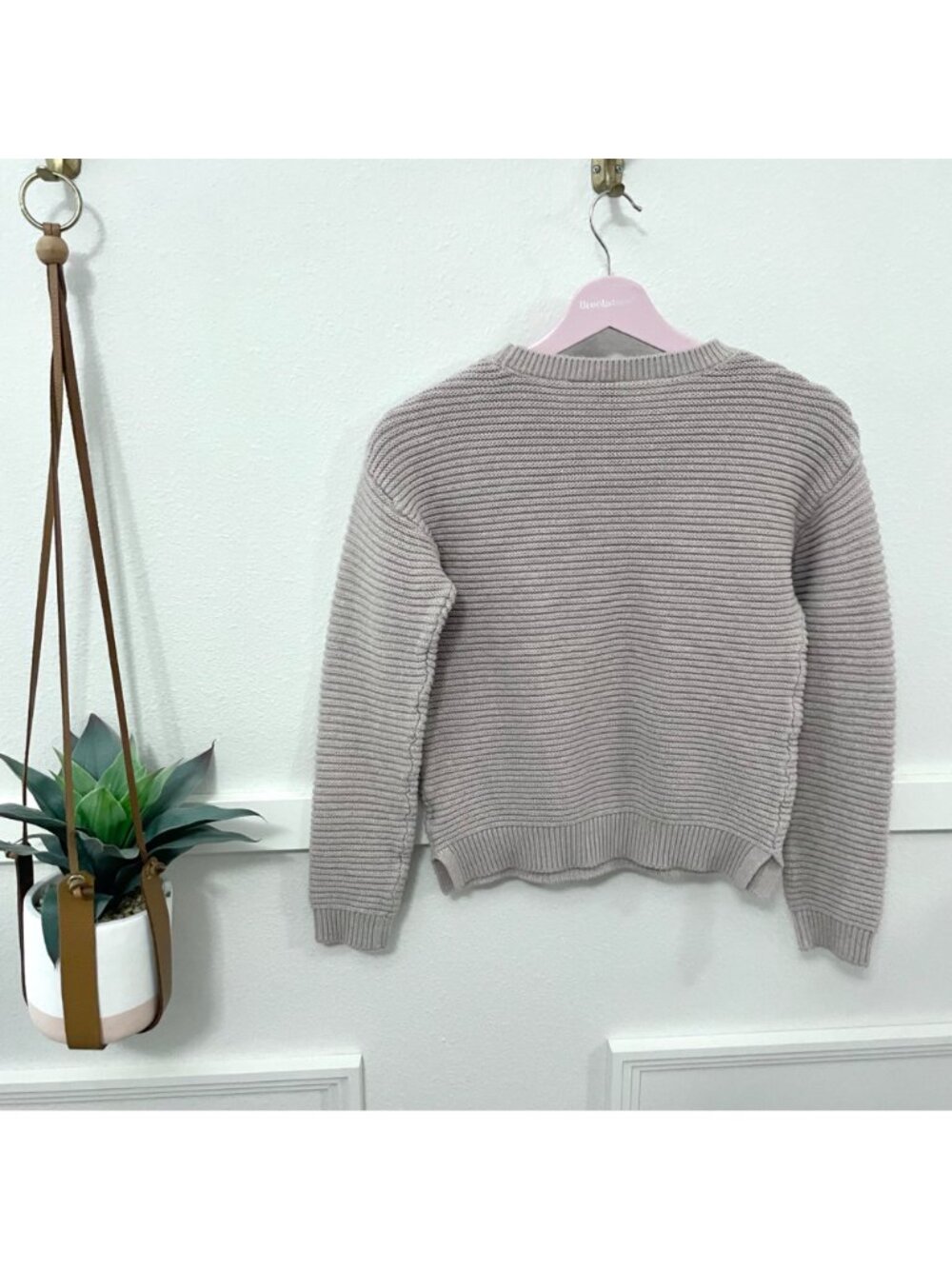 Seraphine Maternity Cropped Taupe Knit Sweater Size XS - Picture 6 of 6